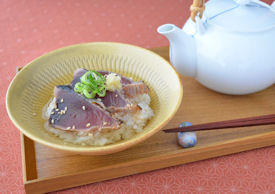 鰹のたたきのあごだし茶漬け お料理レシピ 株式会社シマヤ