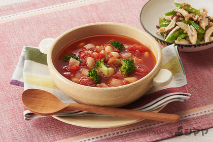 食べる豆トマトスープ