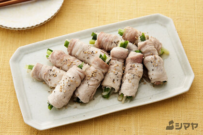 レンジで豚バラ肉巻き