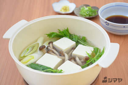 レンジで湯豆腐