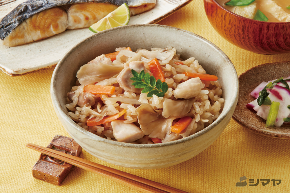鶏とまいたけの炊き込みご飯