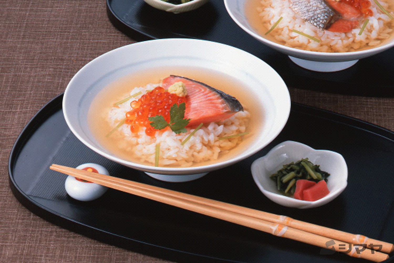 鮭といくらのだし茶漬け - レシピ - 株式会社シマヤ～やさしく